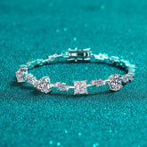 6.2 Carat Moissanite 925 Sterling Silver Bracelet Silver One Size OutfitFlow